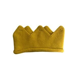 Knit Yellow 1st Birthday Baby Crown